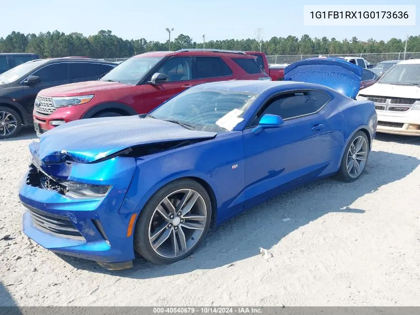 2016 Chevrolet Camaro 1Lt VIN: 1G1FB1RX1G0173636 Lot: 40540679