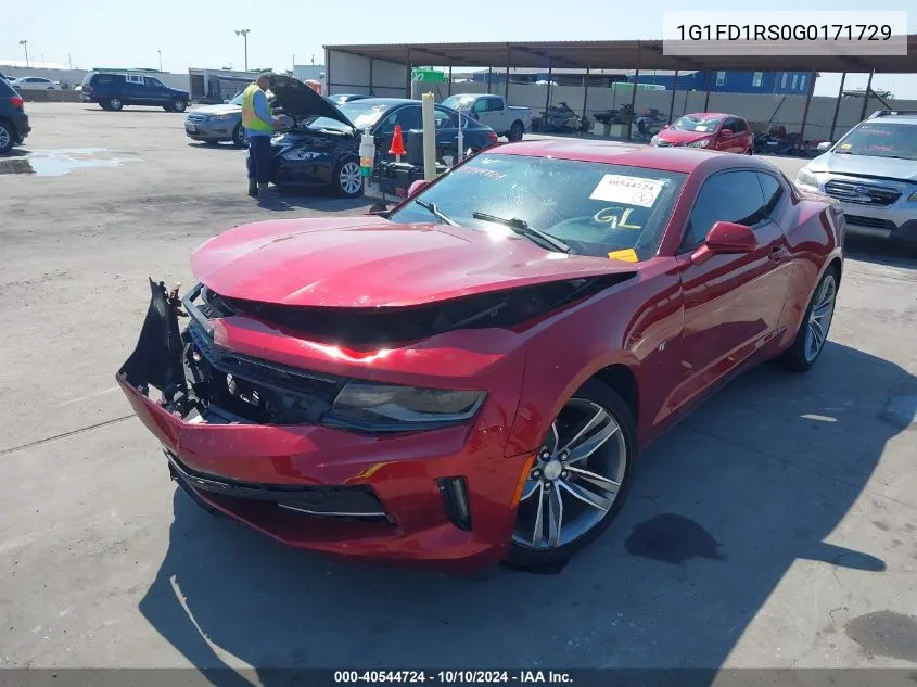 1G1FD1RS0G0171729 2016 Chevrolet Camaro 2Lt