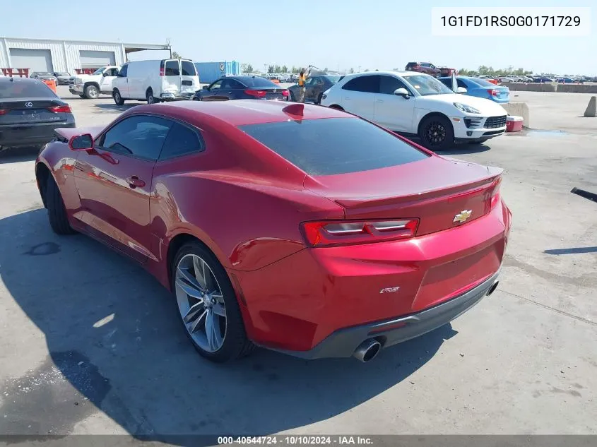 1G1FD1RS0G0171729 2016 Chevrolet Camaro 2Lt