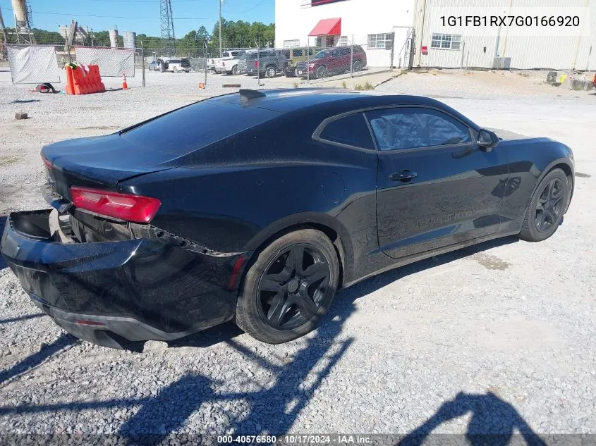 2016 Chevrolet Camaro Lt VIN: 1G1FB1RX7G0166920 Lot: 40576580