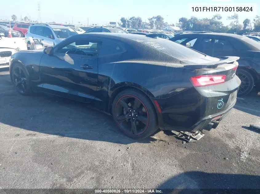 2016 Chevrolet Camaro 2Ss VIN: 1G1FH1R71G0158424 Lot: 40580826