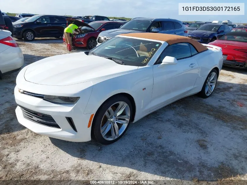 2016 Chevrolet Camaro 2Lt VIN: 1G1FD3DS3G0172165 Lot: 40610812