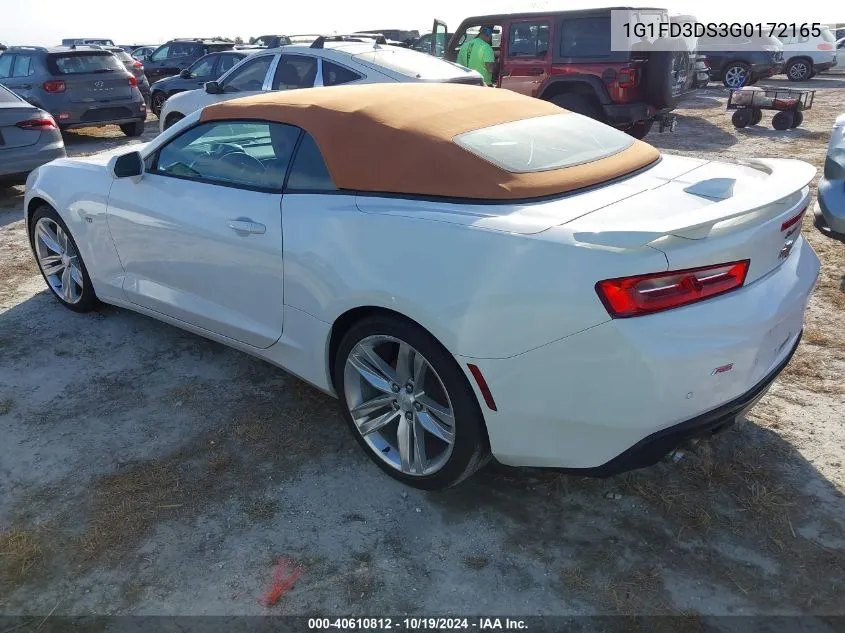 2016 Chevrolet Camaro 2Lt VIN: 1G1FD3DS3G0172165 Lot: 40610812