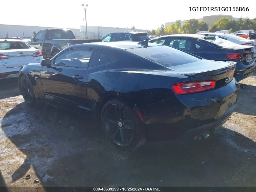 2016 Chevrolet Camaro 2Lt VIN: 1G1FD1RS1G0156866 Lot: 40639299