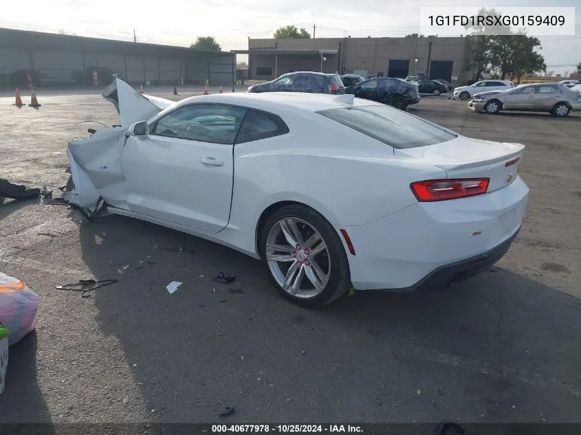 1G1FD1RSXG0159409 2016 Chevrolet Camaro 2Lt