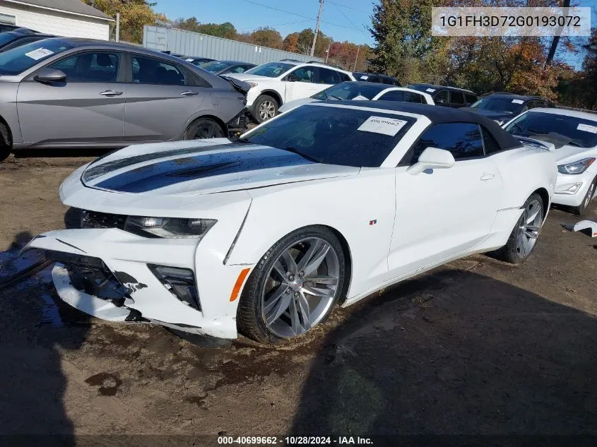 2016 Chevrolet Camaro 2Ss VIN: 1G1FH3D72G0193072 Lot: 40699662