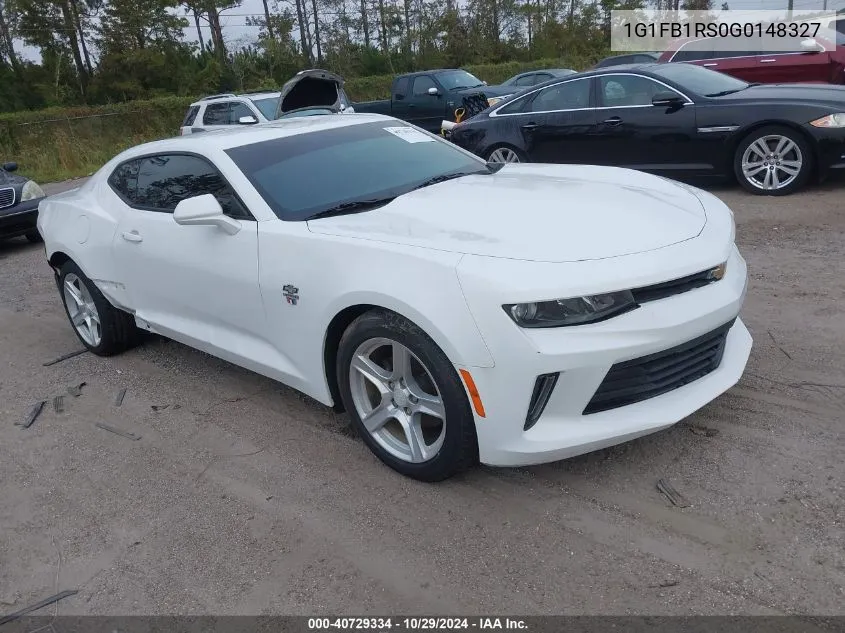 2016 Chevrolet Camaro 1Lt VIN: 1G1FB1RS0G0148327 Lot: 40729334