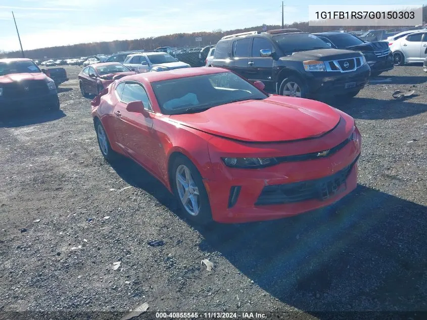 1G1FB1RS7G0150303 2016 Chevrolet Camaro 1Lt