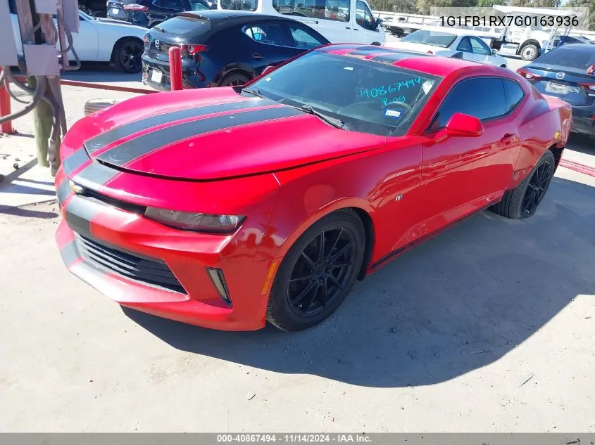 2016 Chevrolet Camaro 1Lt VIN: 1G1FB1RX7G0163936 Lot: 40867494