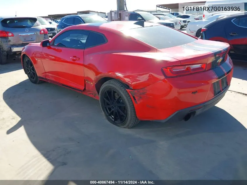 2016 Chevrolet Camaro 1Lt VIN: 1G1FB1RX7G0163936 Lot: 40867494