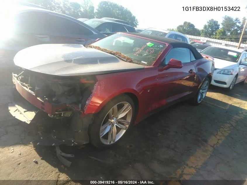 2017 Chevrolet Camaro 1Lt VIN: 1G1FB3DX8H0153422 Lot: 39419216