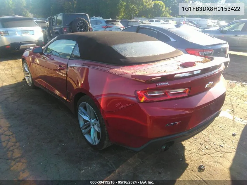 1G1FB3DX8H0153422 2017 Chevrolet Camaro 1Lt