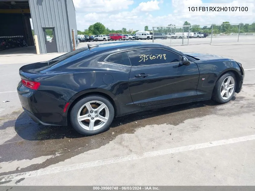 2017 Chevrolet Camaro 1Lt VIN: 1G1FB1RX2H0107100 Lot: 39560748