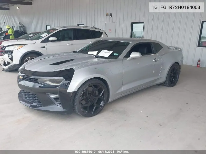 2017 Chevrolet Camaro 2Ss VIN: 1G1FG1R72H0184003 Lot: 39686610