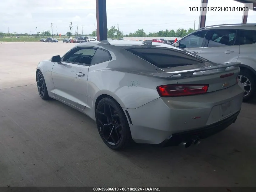 2017 Chevrolet Camaro 2Ss VIN: 1G1FG1R72H0184003 Lot: 39686610