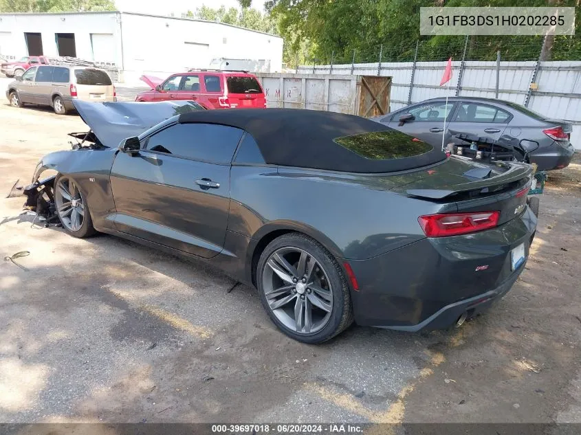 1G1FB3DS1H0202285 2017 Chevrolet Camaro 1Lt