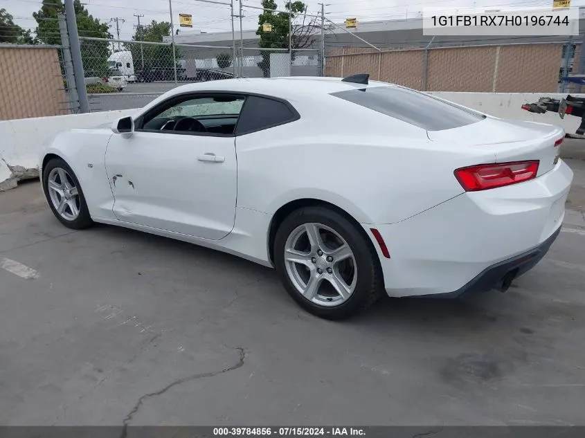 2017 Chevrolet Camaro 1Lt VIN: 1G1FB1RX7H0196744 Lot: 39784856