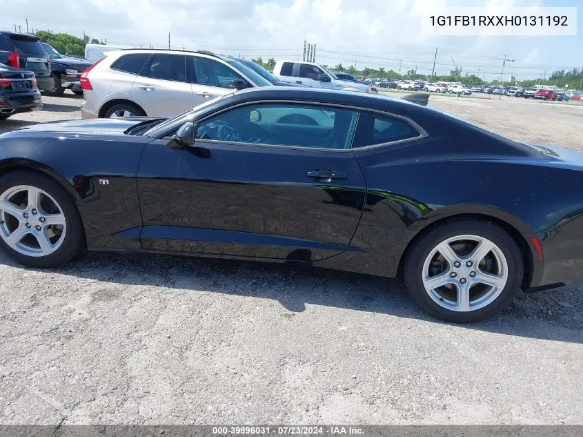 1G1FB1RXXH0131192 2017 Chevrolet Camaro 1Lt