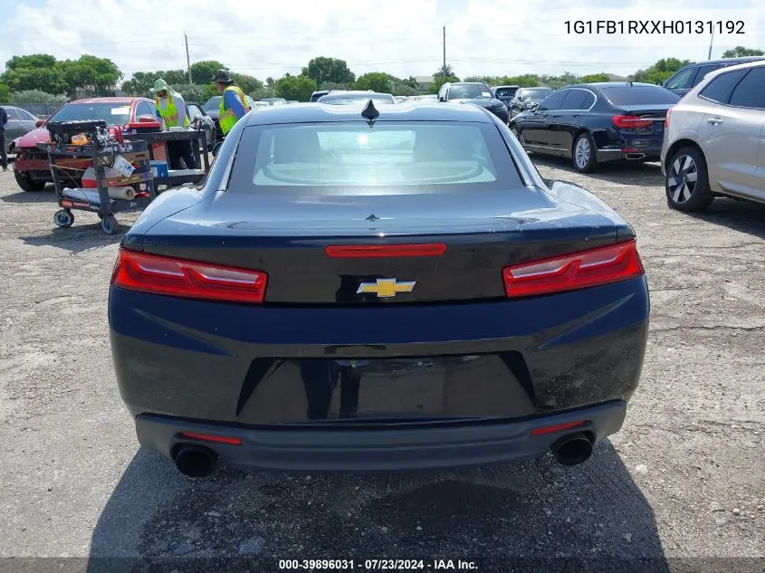 2017 Chevrolet Camaro 1Lt VIN: 1G1FB1RXXH0131192 Lot: 39896031