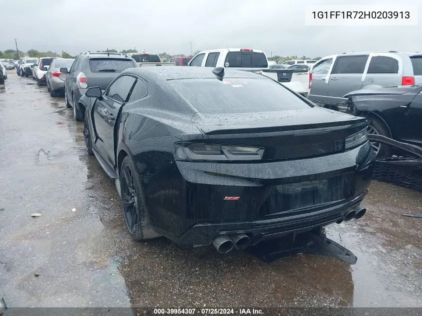 2017 Chevrolet Camaro 1Ss VIN: 1G1FF1R72H0203913 Lot: 39954307