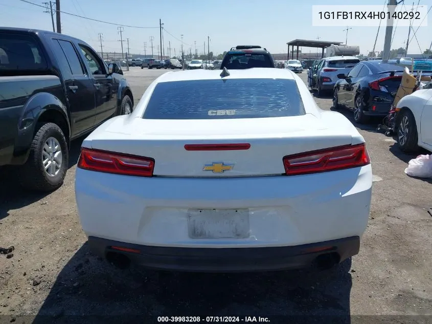 1G1FB1RX4H0140292 2017 Chevrolet Camaro 1Lt