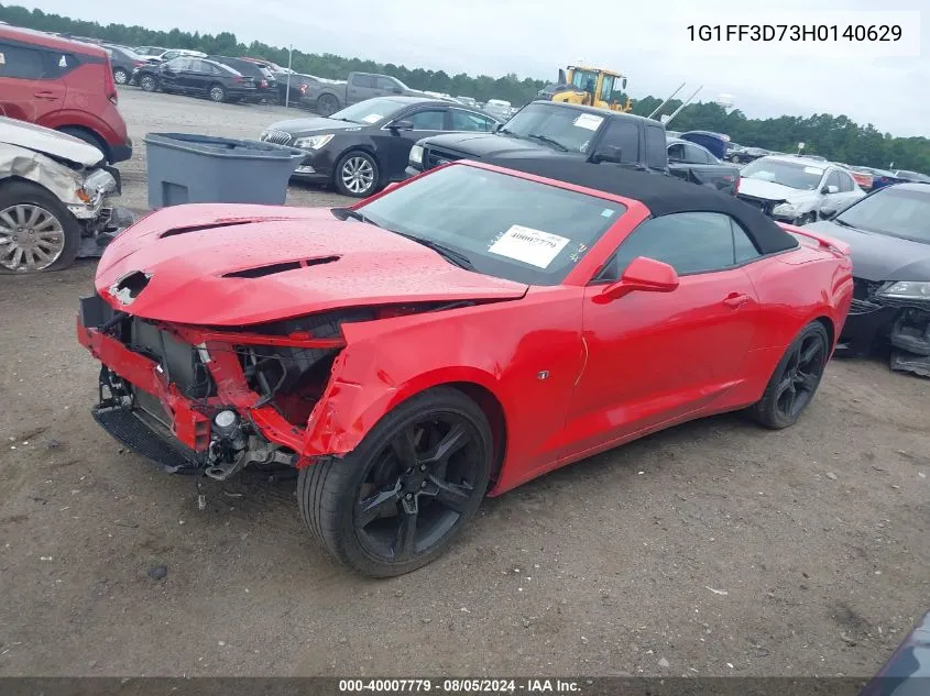 1G1FF3D73H0140629 2017 Chevrolet Camaro 1Ss