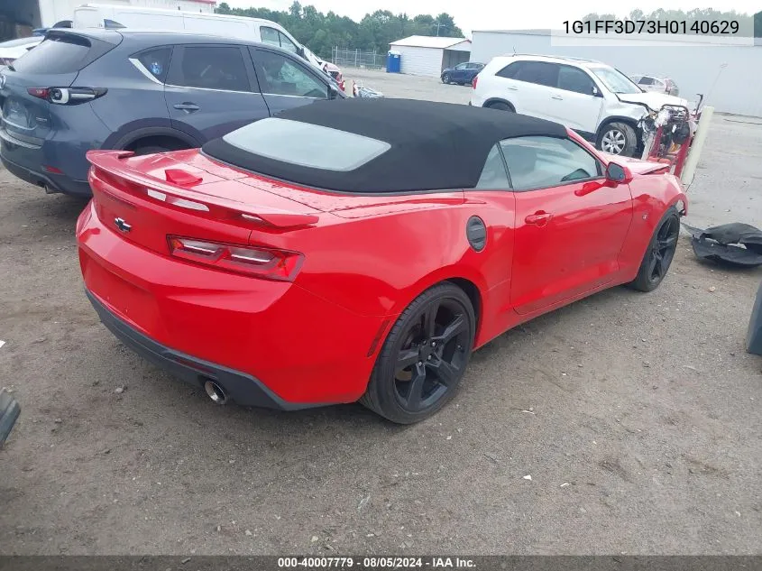 2017 Chevrolet Camaro 1Ss VIN: 1G1FF3D73H0140629 Lot: 40007779