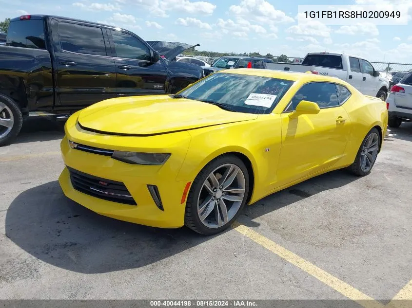 2017 Chevrolet Camaro 1Lt VIN: 1G1FB1RS8H0200949 Lot: 40044198