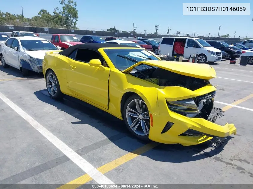 2017 Chevrolet Camaro 1Lt VIN: 1G1FB3DS7H0146059 Lot: 40108694