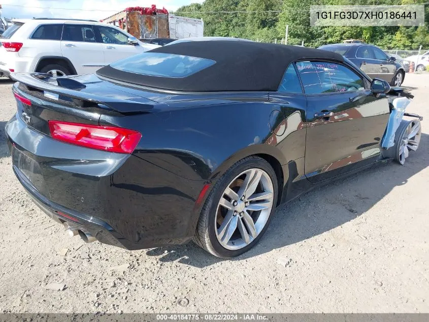 1G1FG3D7XH0186441 2017 Chevrolet Camaro 2Ss