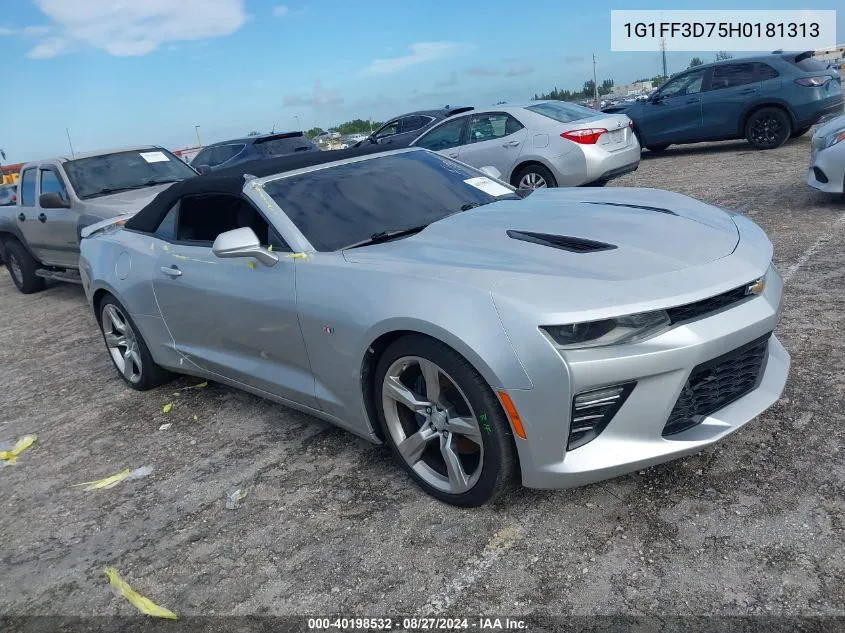 2017 Chevrolet Camaro 1Ss VIN: 1G1FF3D75H0181313 Lot: 40198532