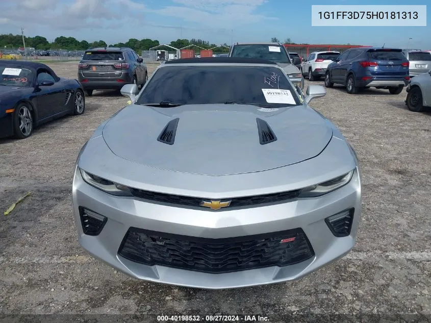 2017 Chevrolet Camaro 1Ss VIN: 1G1FF3D75H0181313 Lot: 40198532