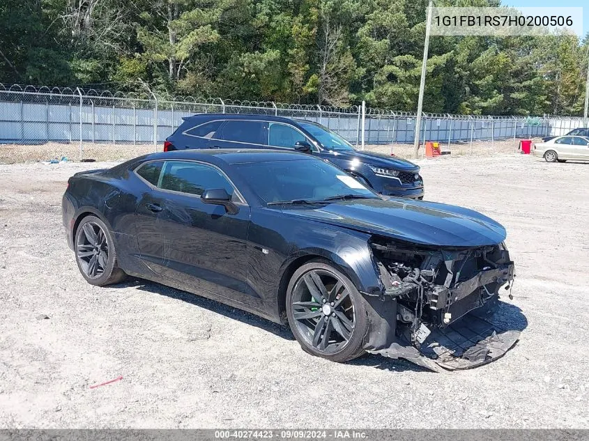 2017 Chevrolet Camaro 1Lt VIN: 1G1FB1RS7H0200506 Lot: 40274423