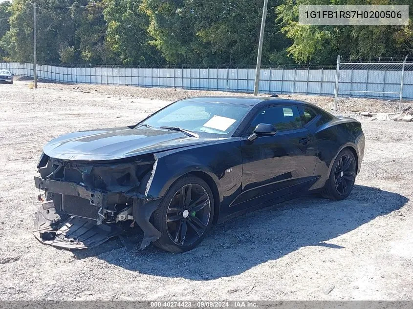 2017 Chevrolet Camaro 1Lt VIN: 1G1FB1RS7H0200506 Lot: 40274423