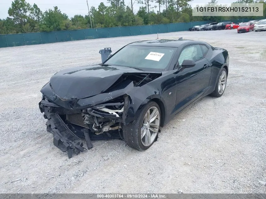 2017 Chevrolet Camaro Lt VIN: 1G1FB1RSXH0152113 Lot: 40303764