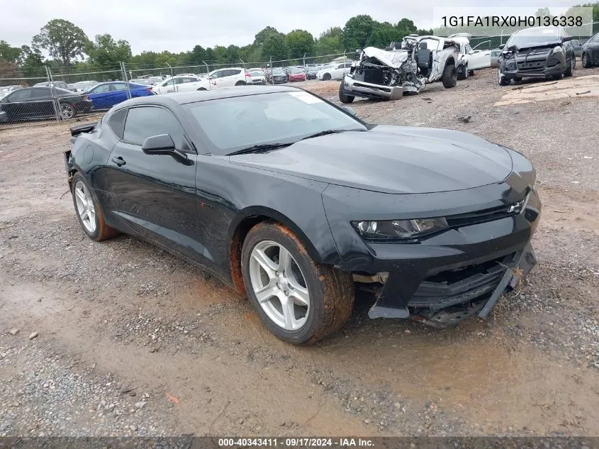 1G1FA1RX0H0136338 2017 Chevrolet Camaro 1Lt