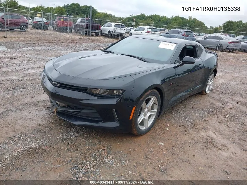 2017 Chevrolet Camaro 1Lt VIN: 1G1FA1RX0H0136338 Lot: 40343411