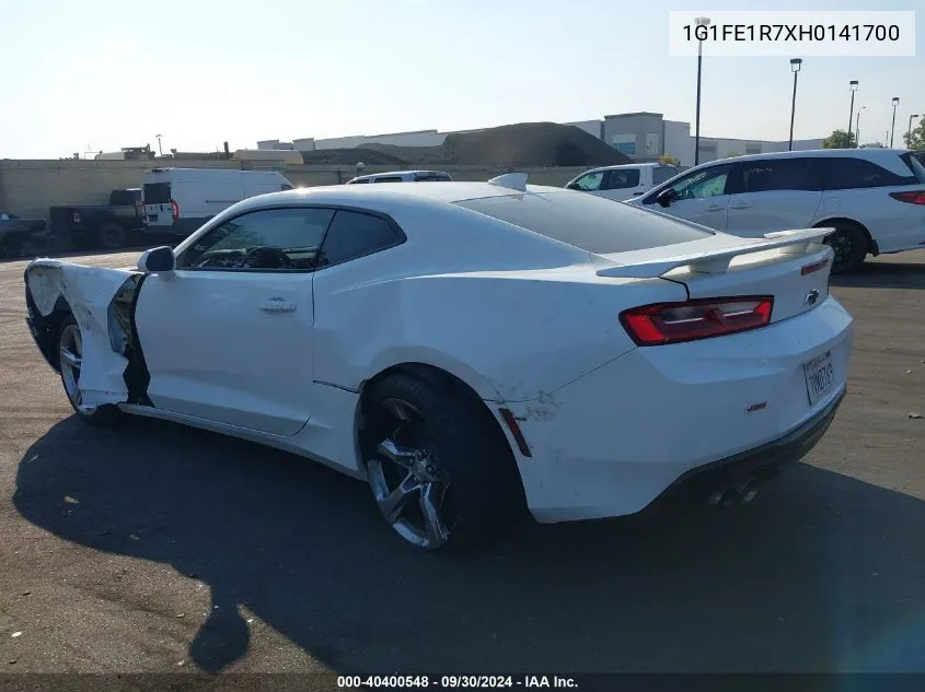 2017 Chevrolet Camaro 1Ss VIN: 1G1FE1R7XH0141700 Lot: 40400548