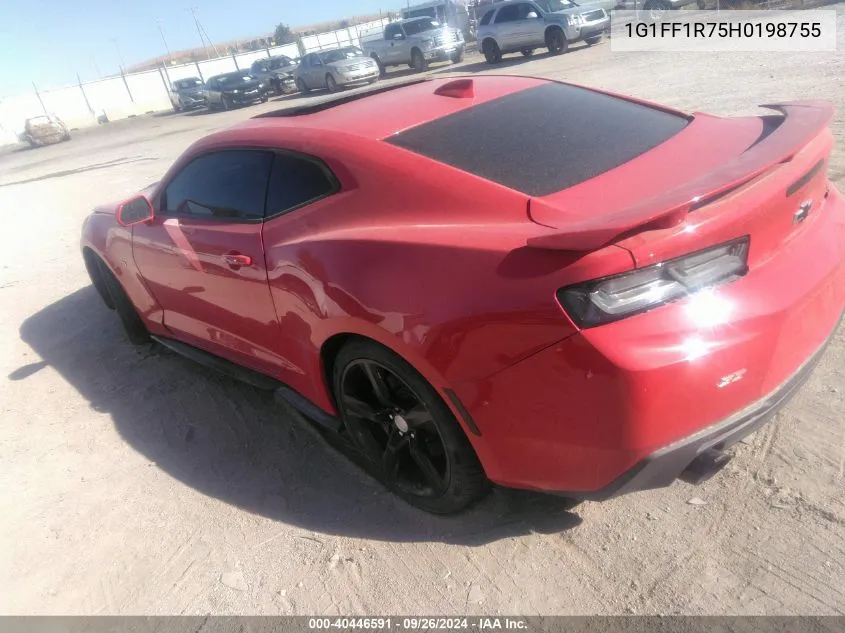 2017 Chevrolet Camaro 1Ss VIN: 1G1FF1R75H0198755 Lot: 40446591