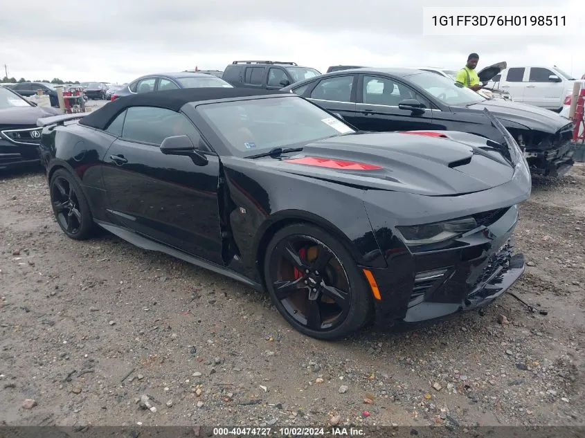 2017 Chevrolet Camaro 1Ss VIN: 1G1FF3D76H0198511 Lot: 40474727