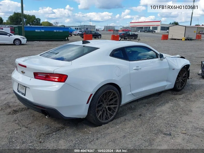 2017 Chevrolet Camaro 1Lt VIN: 1G1FB1RX6H0103681 Lot: 40479287