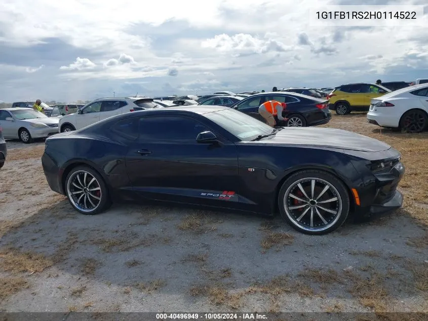 2017 Chevrolet Camaro Lt VIN: 1G1FB1RS2H0114522 Lot: 40496949