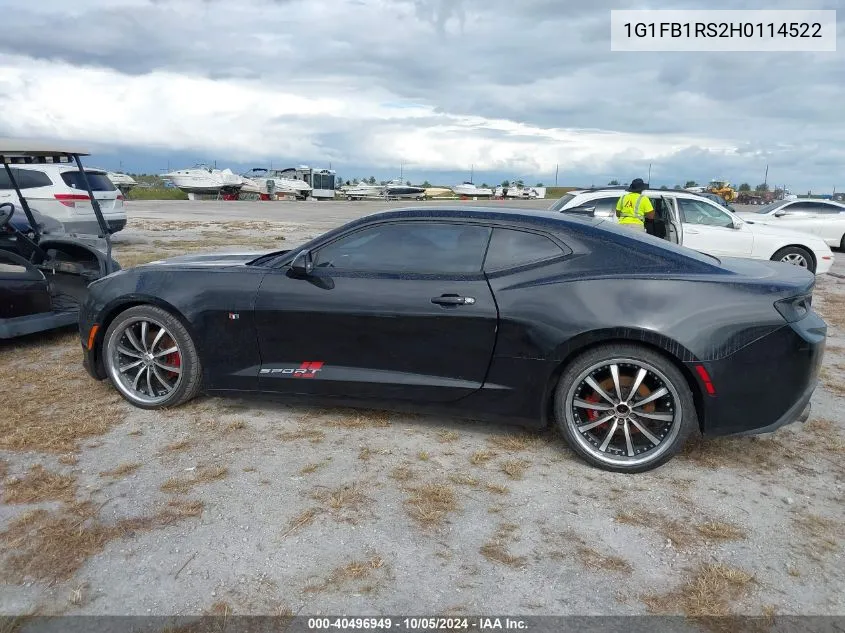 2017 Chevrolet Camaro Lt VIN: 1G1FB1RS2H0114522 Lot: 40496949