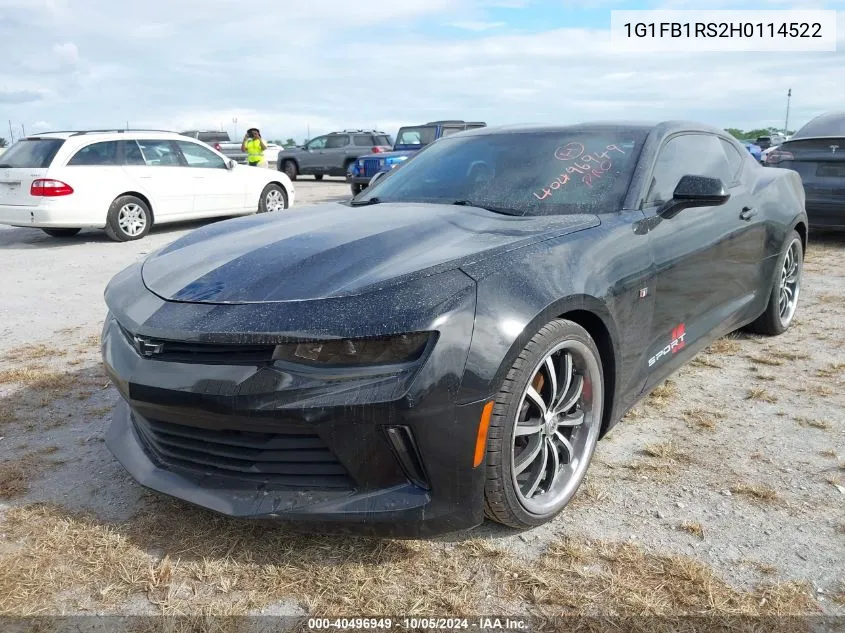 2017 Chevrolet Camaro Lt VIN: 1G1FB1RS2H0114522 Lot: 40496949