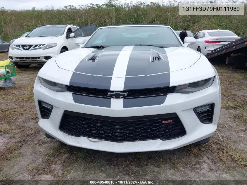 2017 Chevrolet Camaro 1Ss VIN: 1G1FF3D79H0111989 Lot: 40548818