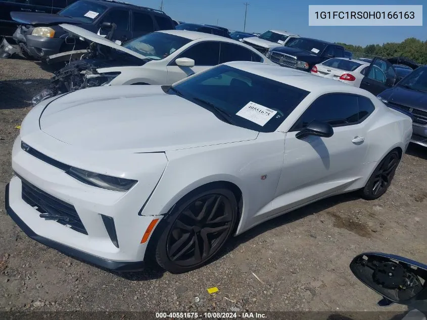 2017 Chevrolet Camaro 2Lt VIN: 1G1FC1RS0H0166163 Lot: 40551675