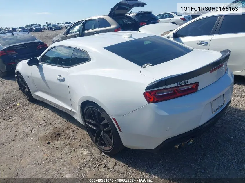 2017 Chevrolet Camaro 2Lt VIN: 1G1FC1RS0H0166163 Lot: 40551675