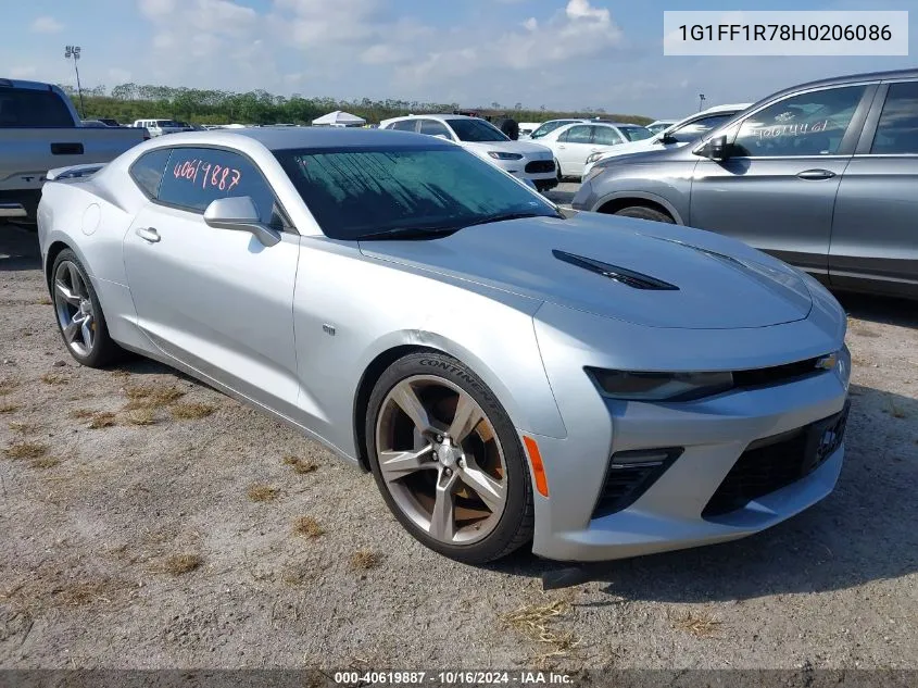 2017 Chevrolet Camaro 1Ss VIN: 1G1FF1R78H0206086 Lot: 40619887