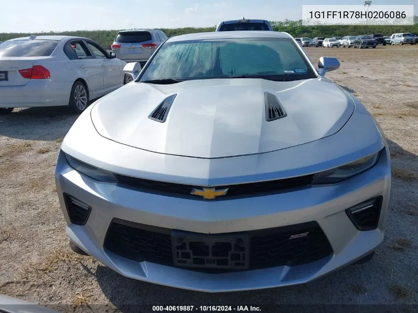 2017 Chevrolet Camaro 1Ss VIN: 1G1FF1R78H0206086 Lot: 40619887