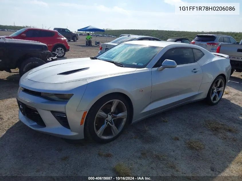 2017 Chevrolet Camaro 1Ss VIN: 1G1FF1R78H0206086 Lot: 40619887